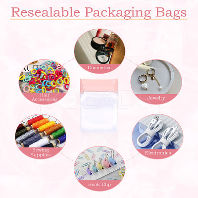 15Pcs Rectangle EVA Resealable Packaging Bags ABAG-TA0001-28B-1