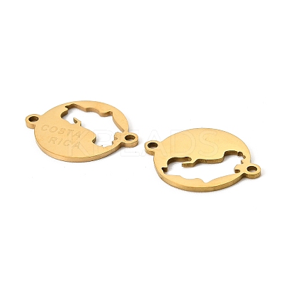 201 201 Stainless Steel Connector Charms STAS-D380-03G-1