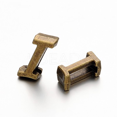 Tibetan Style Antique Bronze Plated Alloy Letter Slide Charms LS-PALLOY-J542-I-NF-1