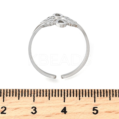 304 Stainless Steel Adjustable Cuff Rings RJEW-S628-03P-1