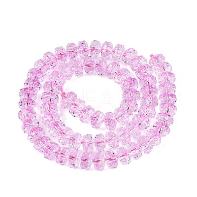 Crackle Transparent Glass Beads Strands GLAA-N068-03A-12-1