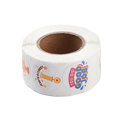 500 Paste Paper Self-Adhesive Stickers AJEW-S085-01F-1