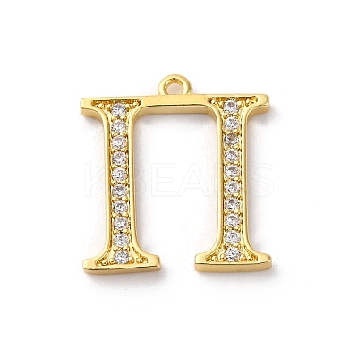 Rack Plating Brass Micro Pave Cubic Zirconia Pendant KK-H449-76G-23-1