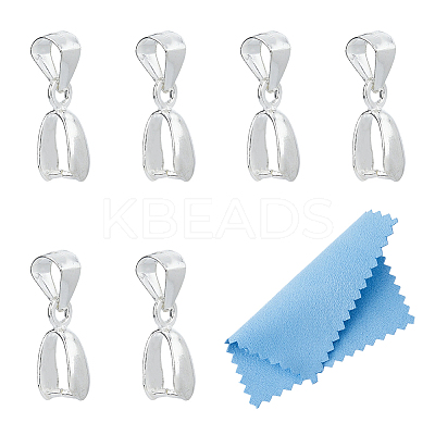 6Pcs 925 Sterling Silver Pendant Bails STER-DC0001-36-1
