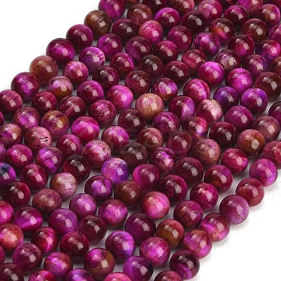 Grade AB Natural Tiger Eye Beads Strands G-F591-18-8mm-05-1