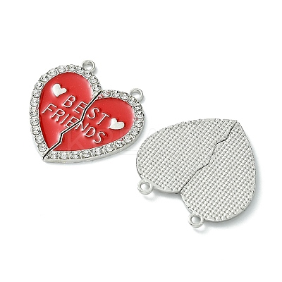 4 Sets 4 Colors Alloy Enamel Split Pendant ENAM-FP0001-48-1
