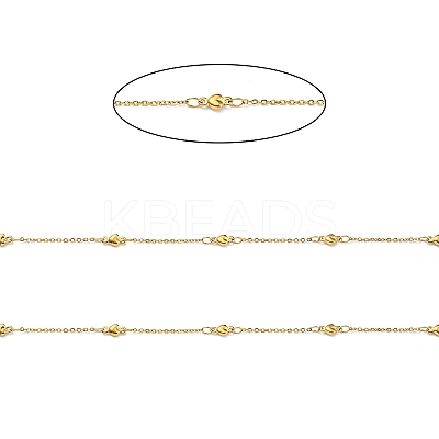 304 Stainless Steel Cable Chains with Heart Link CHS-C009-15G-1