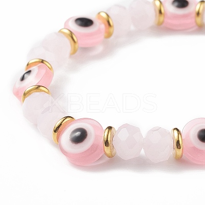 8Pcs 8 Style Mixed Gemstone & Shell Pearl & Cat Eye Stretch Bracelets Set BJEW-JB08782-1