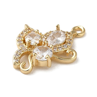 Brass Micro Pave Cubic Zirconia Pendants KK-F865-05G-1