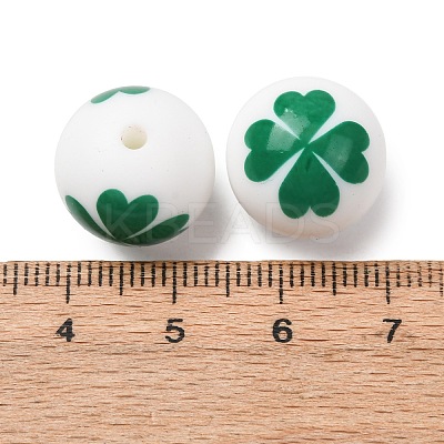 Food Grade Eco-Friendly Printed Silicone Beads SIL-A013-01A-28-1