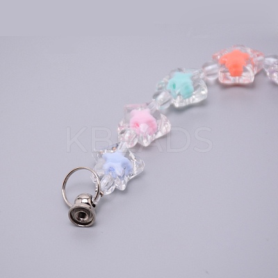 Star Plastic Beads Phone Case Chain AJEW-WH0235-08-1