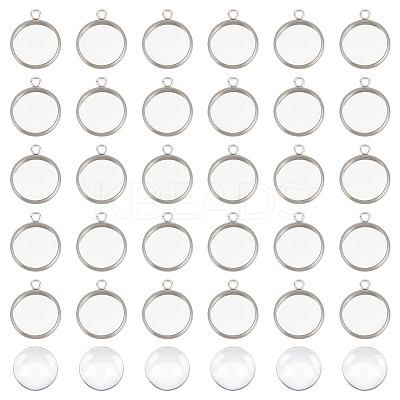 DIY Half Round Pendants Making Kits DIY-UN0002-40P-1