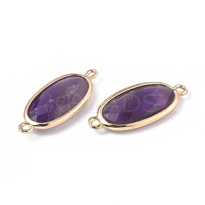Natural Amethyst Links connectors G-E526-27B-1