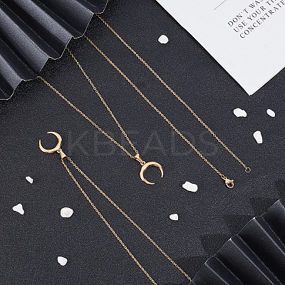 DIY 304 Stainless Steel Pendant Necklace Making Kits DIY-UN0002-14G-1