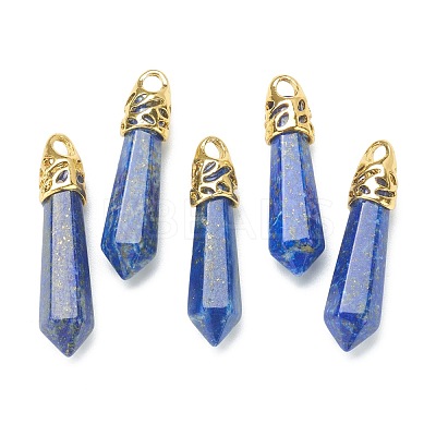 Bullet Natural Lapis Lazuli Pointed Pendants G-E332-C04-G-1