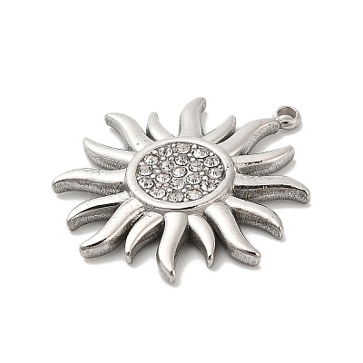 304 Stainless Steel Rhinestone Pendants LS-STAS-A122-03P-1