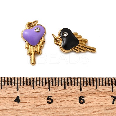 304 Stainless Steel Enamel Pendants STAS-B097-24G-1