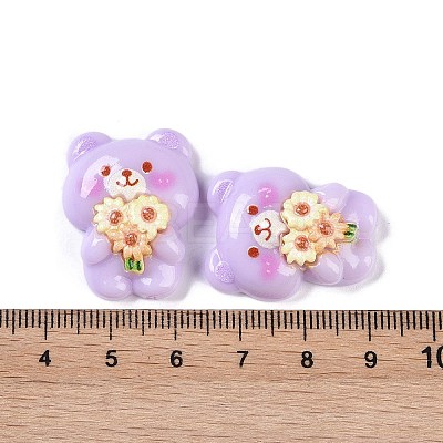 Cartoon Bear Opaque Resin Decoden Cabochons CRES-I031-02-1