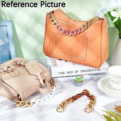 Acrylic & CCB Plastic Curb Chain Phone Case Chain HJEW-JM00485-03-1