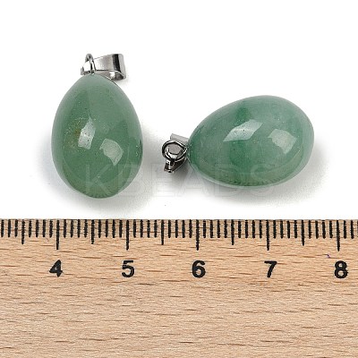 Natural Green Aventurine Pendants G-U018-01P-E-1