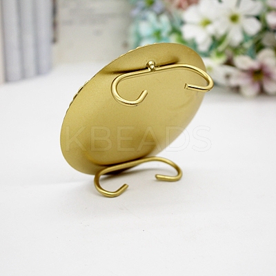 Flat Round Iron Plate Candle Holder CAND-PW0013-48-1