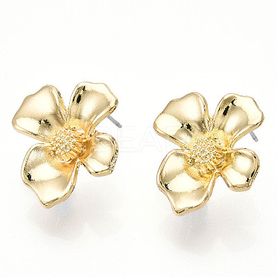 Flower Alloy Stud Earrings MAK-T011-02G-1