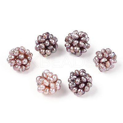Round Natural Cultured Freshwater Pearl Beads PEAR-N020-04F-1