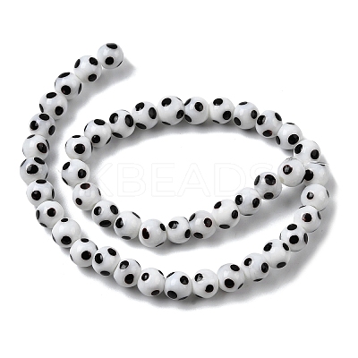 Handmade Lampwork Beads LAMP-D002-8mm-01F-1