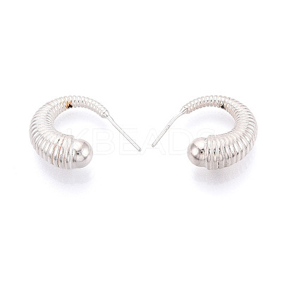 925 Sterling Silver Stud Earring Findings STER-N017-08S-1