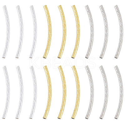300Pcs 3 Colors Brass Tube Beads KK-PA0001-07-1