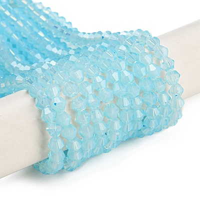 Baking Paint Transparent Glass Beads Strands DGLA-F029-J4mm-10-1