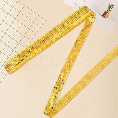 Polyester with PVC Paillette Lace Trim Ribbon OCOR-WH20050-015B-1