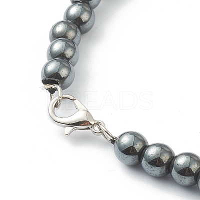 Non-Magnetic Synthetic Hematite & Turquoise Beades 3 Layer Necklaces NJEW-J058-01A-03-1