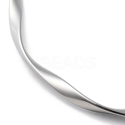 Non-Tarnish Twist 304 Stainless Steel Bangles BJEW-G684-04P-1