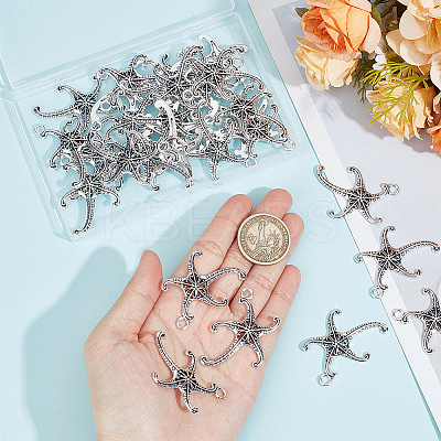 40Pcs Tibetan Style Alloy Pendants FIND-SC0008-94-1