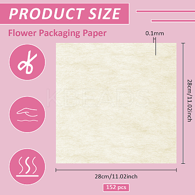 144 Sheets Flower Packaging Paper DIY-BC0016-57D-1