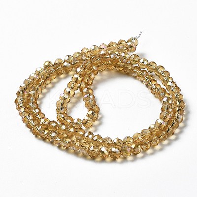 Electroplate Transparent Glass Beads Strands EGLA-A034-T4mm-H18-1