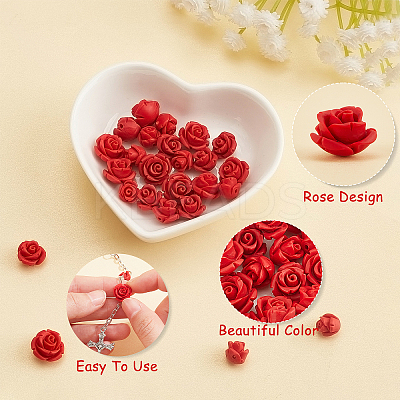 Religion and Rose Beads Necklace DIY Making Kit DIY-FH0004-05-1