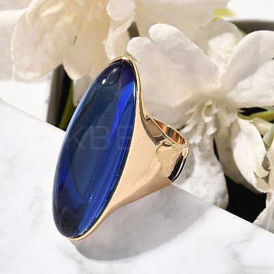 Resin Horse Eye Finger Rings LS-RJEW-R006-01G-05-1