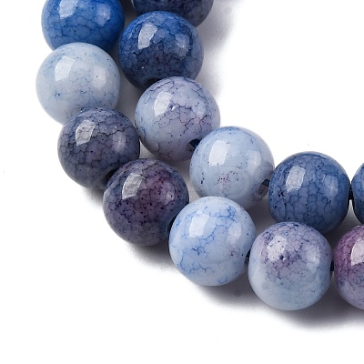 Ombre Effect Dyed Glass Beads Strands GLAA-T031-01O-04-1