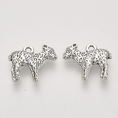 Tibetan Style Alloy Pendants TIBEP-T009-04AS-RS-1