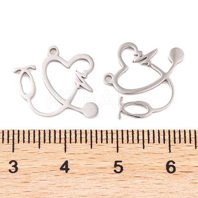 Non-Tarnish 5Pcs 201 Stainless Steel Pendants LS-STAS-M056-04P-1