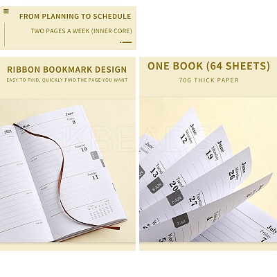 2023 Notebook with 12 Month Tabs AJEW-A043-02B-1