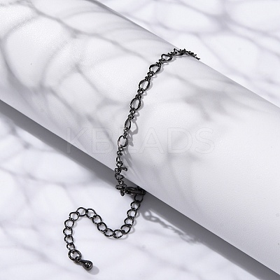 Rack Plating Brass Curb Chain Bracelets for Women BJEW-G735-16B-1