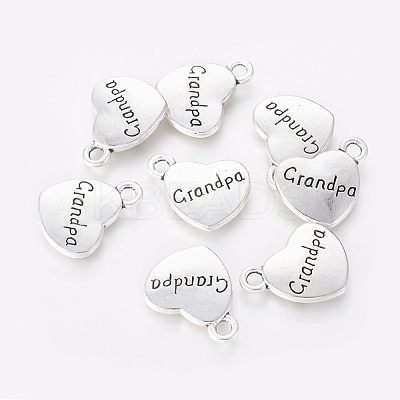 Tibetan Style Alloy Family Charms X-TIBEP-5410-AS-LF-1