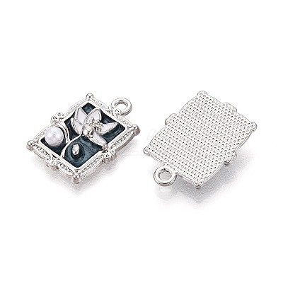 Rack Plating Alloy Enamel Pendants ENAM-N065-04P-1