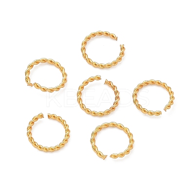 Brass Twisted Open Jump Rings KK-H532-43E-G-1