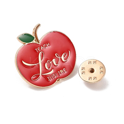 Teacher's Day Theme Rack Plating Light Gold Alloy Brooches JEWB-Z016-01KCG-11-1
