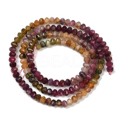 Natural Multicolor Tourmaline Beads Strands G-S388-A01-3x4mm-1