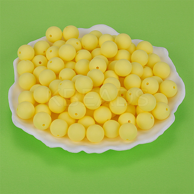 Round Silicone Focal Beads SI-JX0046A-91-1